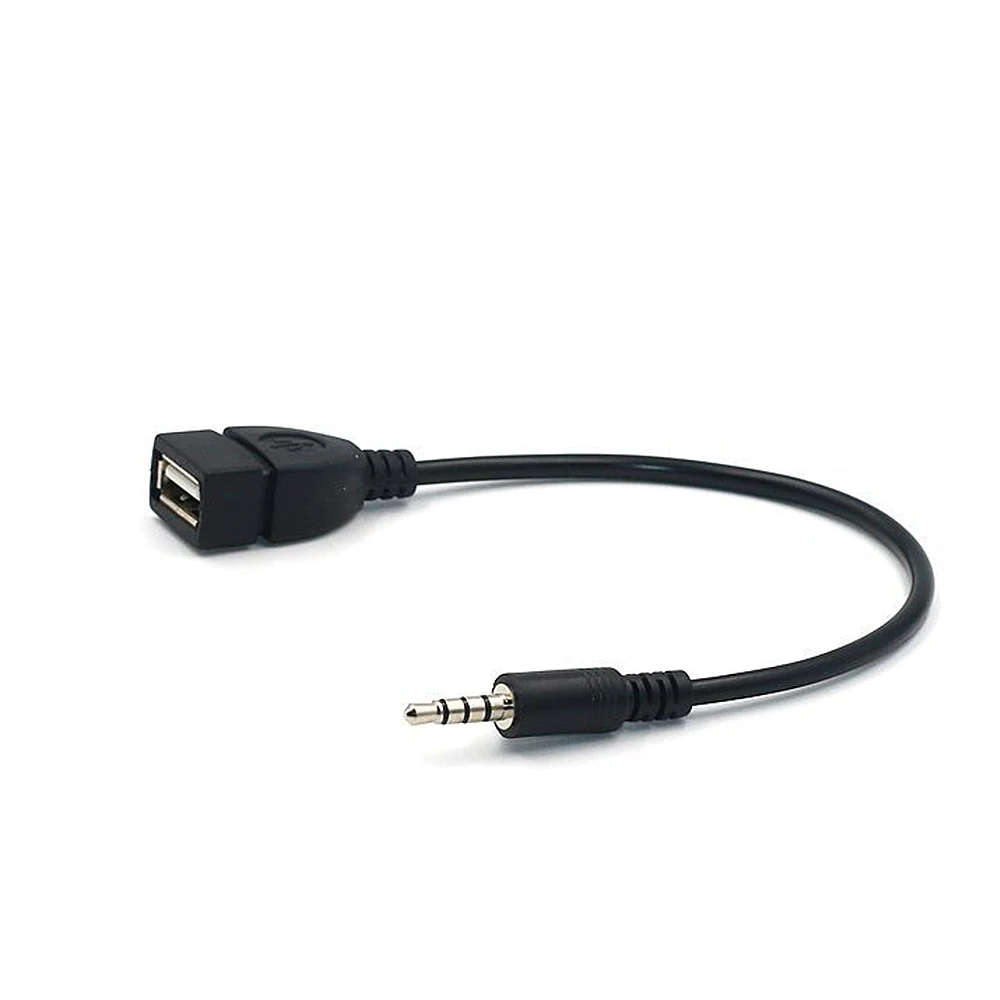 

3.5mm Male Audio AUX Jack to USB 2.0 Type A Female OTG Converter Adapter Cable Car Accessories High Quality