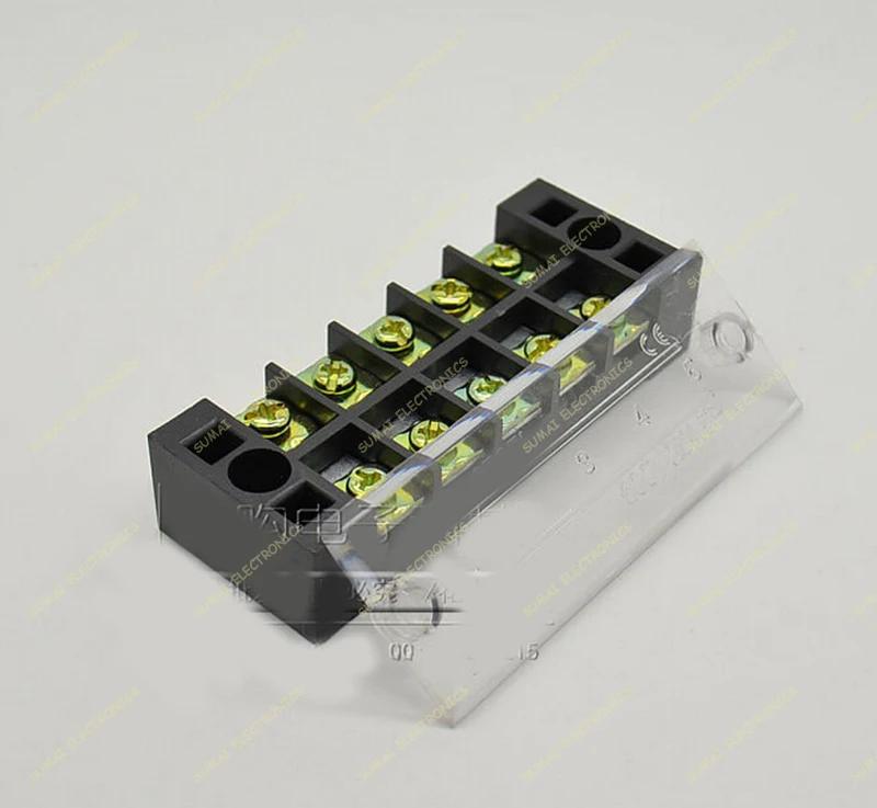 

Free shipping Wholesale 2pcs/lot TB-2505 600V 25A Dual Row 5 Position Terminal Blocks Barrier/fixed wiring board/Connector board