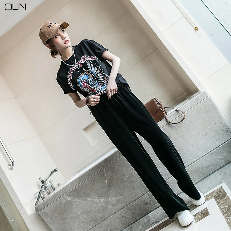 OLN Winter Jeans Plus Large Size Autumn Woman Casual Black Solid Color Trousers Spring Women Charming Female | Женская одежда