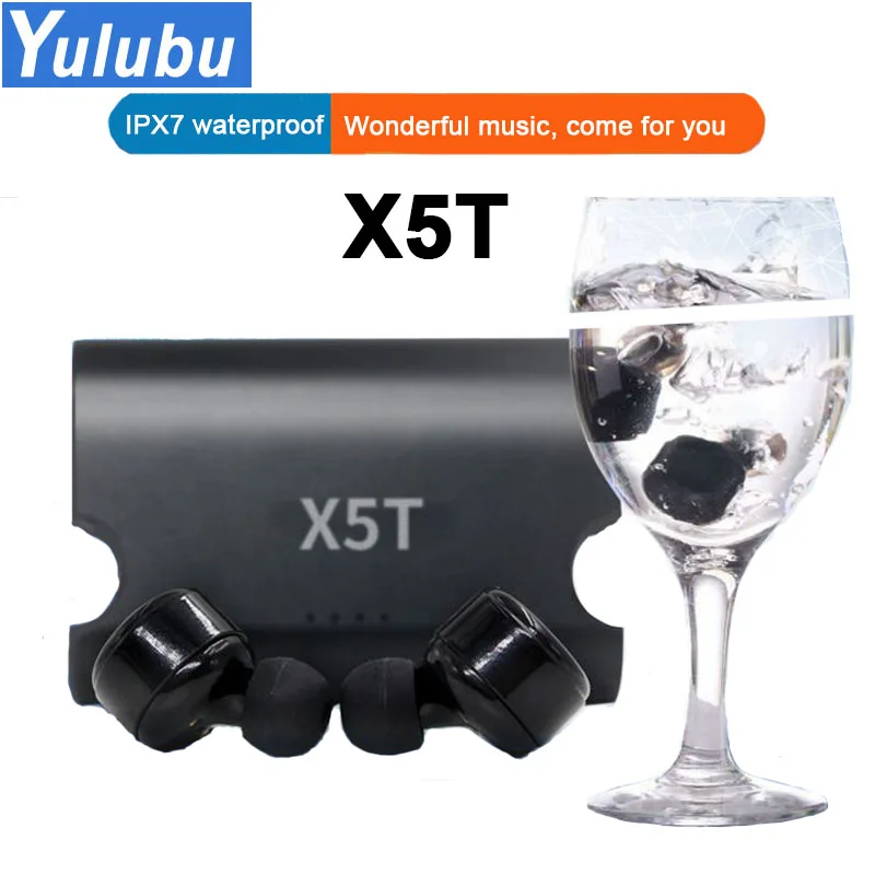 Yulubu Горячие TWS настоящие беспроводные наушники Twins X5T водонепроницаемые Bluetooth CSR4.2