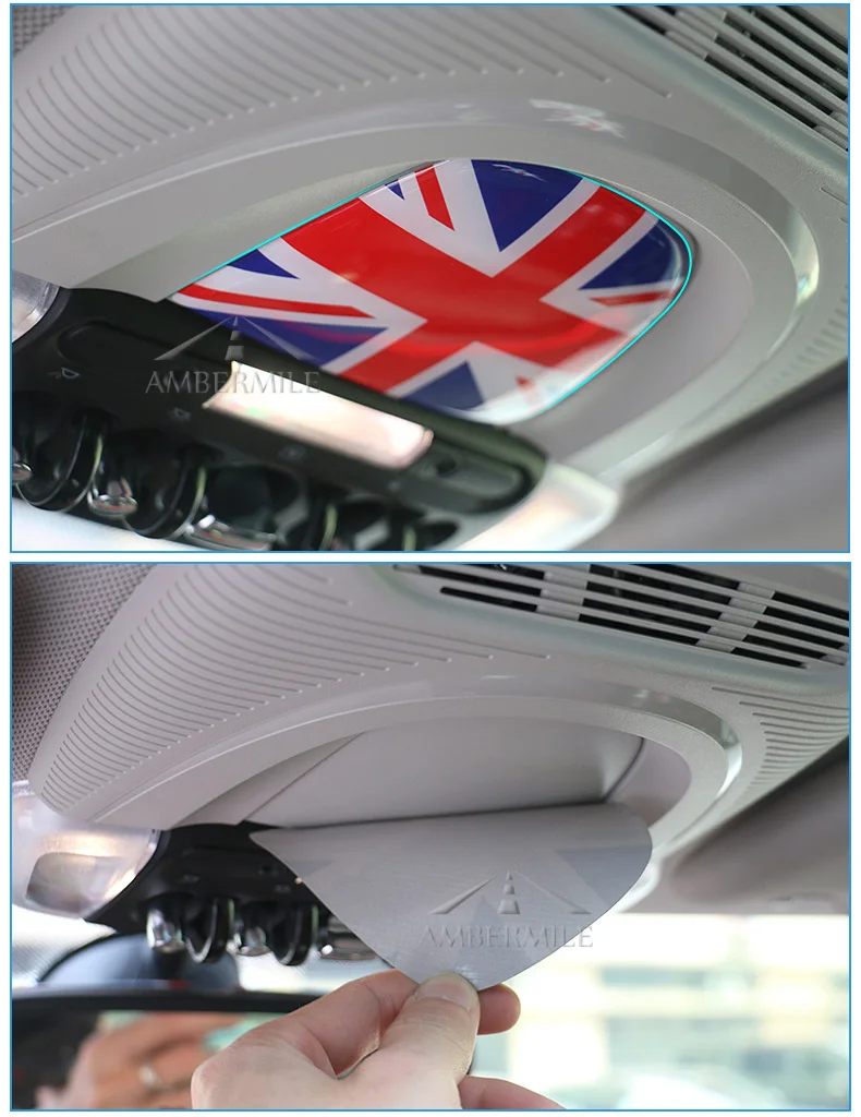3D Car Interior Roof Reading Light Stickers Covers for Mini Cooper F56 F55 F54 F60 Countryman Accessories Car Styling (6)