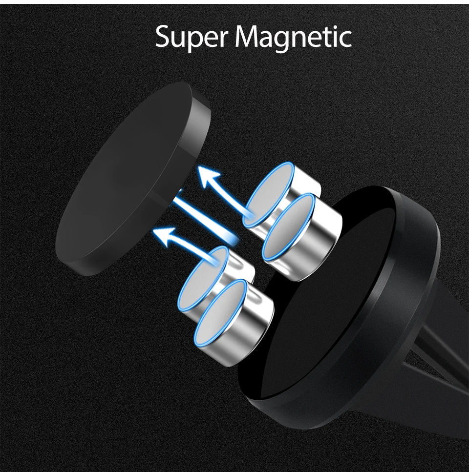 TIQUS магнитный автомобильный держатель для телефона для iPhone, samsung, Xiaomi, универсальный магнитный держатель на вентиляционное отверстие, автомобильный держатель, подставка для мобильного телефона