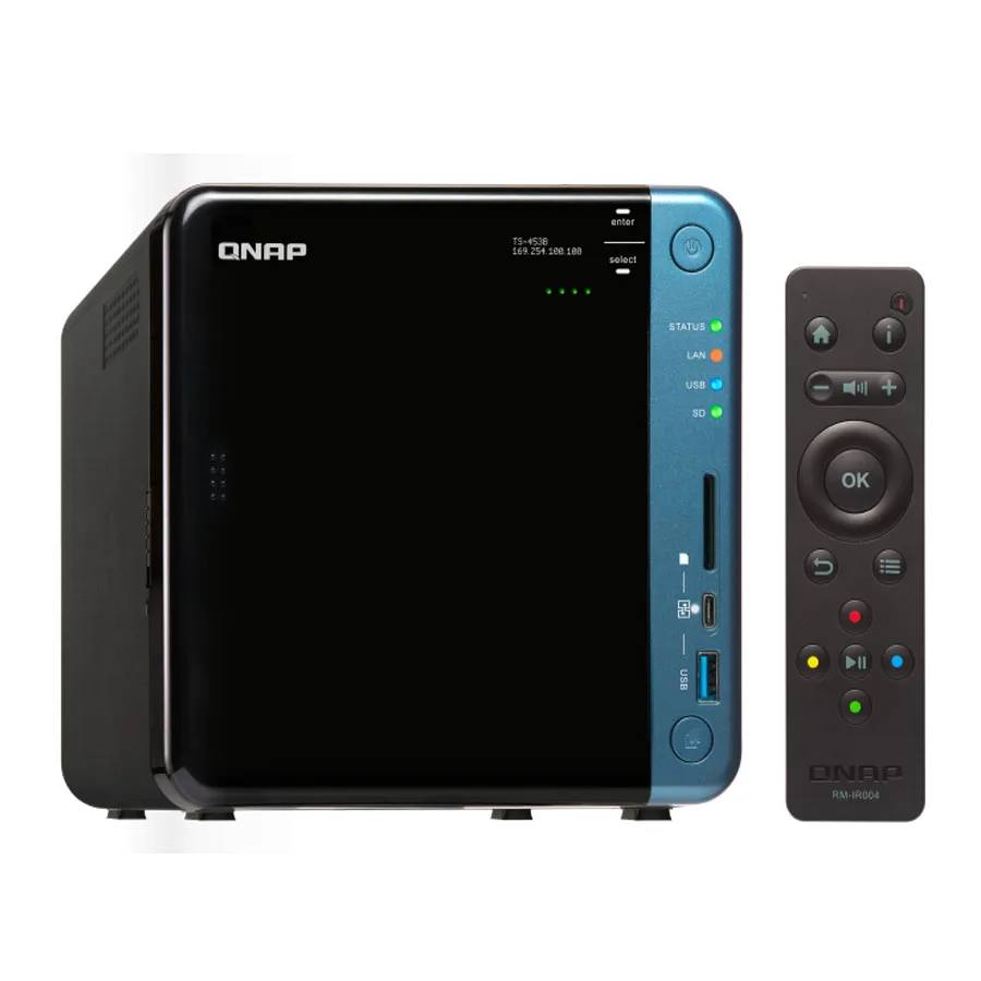 QNAP TS-453B 4G память 4-bay бесдисковый nas, nas сервер nfs Сетевое хранилище Облачное хранилище, 2 года гарантии