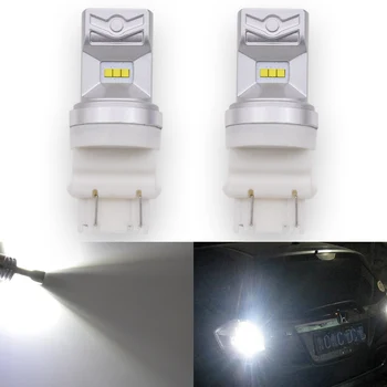 

2pcs P27/7W T25 3157 1000 Lumens Super Bright LED Bulbs Brake Stop Light Led White 6000K Lighting led T25 2 Filaments Cap