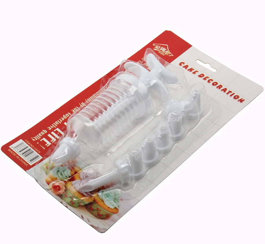8x Plastic Nozzle Set Icing Piping Cream Pastry Tube DIY