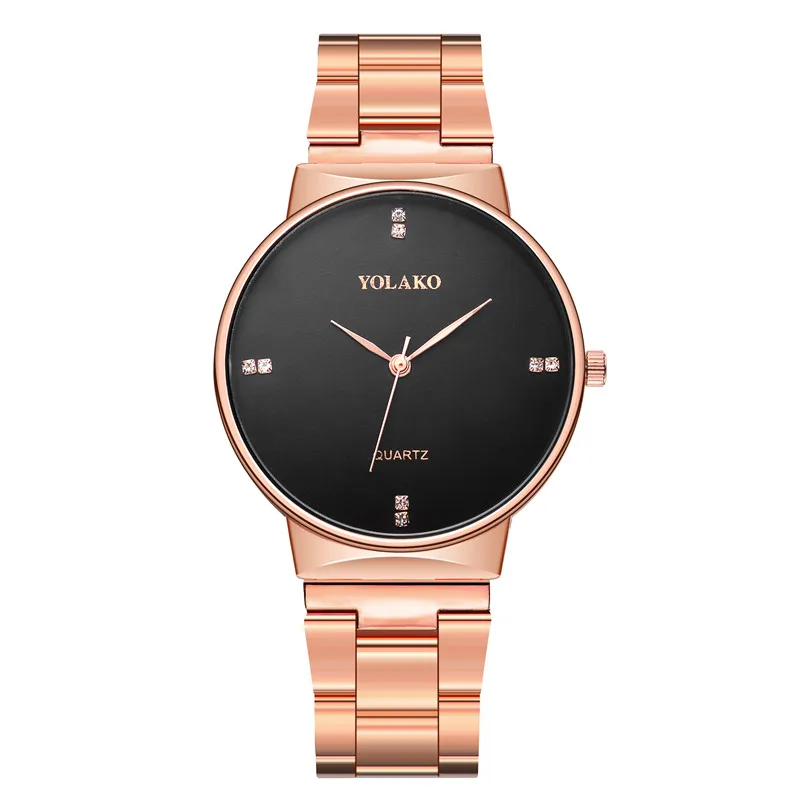 Женские кварцевые часы Montre Femme черные повседневные сетчатые из нержавеющей стали