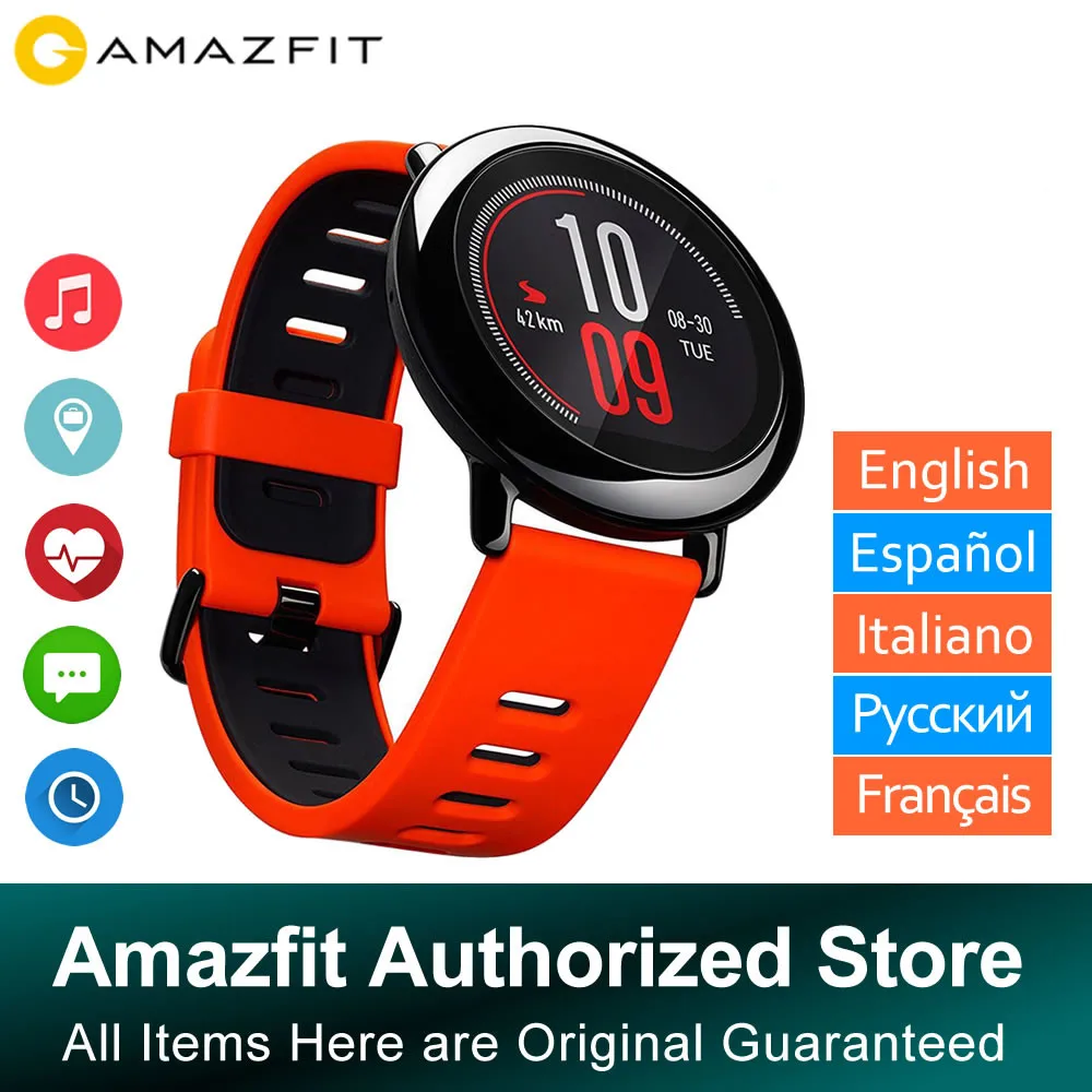 Оригинальная английская версия Xiaomi Huami Amazfit Pace с gps Bluetooth 4G/WiFi Android/iOS водонепроницаемые спортивные умные часы для бега
