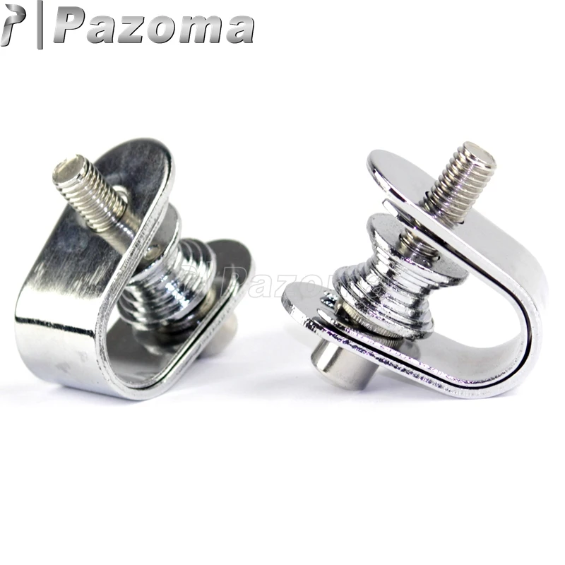 PAZOMA 7/8'' to 1'' Chrome Motorbikes Footpeg Clamps Motor Frame Mount Highway Bar Clamp for Harley Custom Cafe Racer |