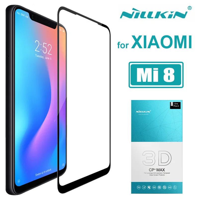 Стекло Nillkin CP + Max 3D для Xiaomi Mi 8 Mi8 полное покрытие закаленное стекло защита экрана