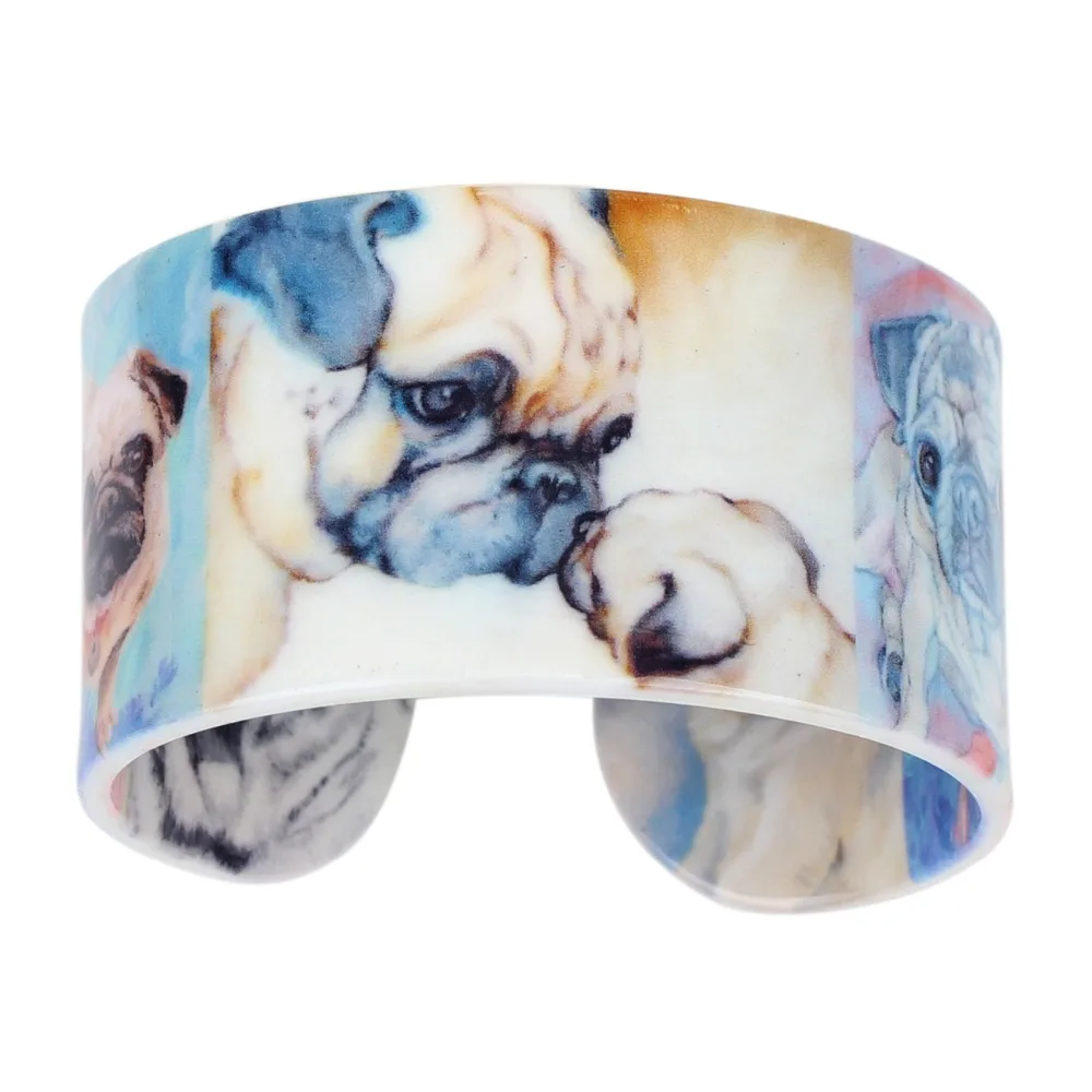 Пластиковые браслеты с собакой Bonsny из мультфильма Bulldog индийские модные