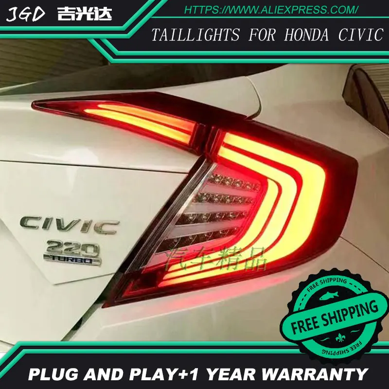 Car Styling tail lights for Honda Civic 2016 taillights LED Tail Lamp