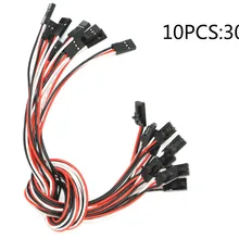 Dupont онлайн 3 pin кабель плоский конец+ защелкивается заканчиваются 30 см(10 шт.) для Aduino
