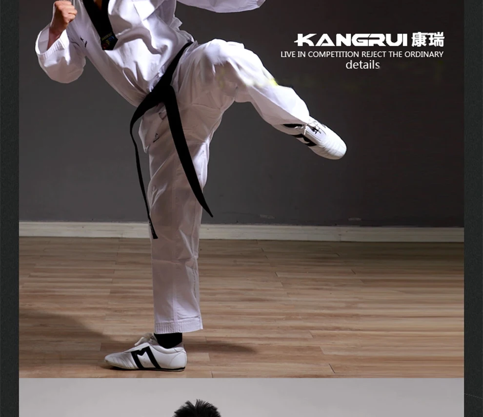 Фото Ширина 4 см, TKD, черная фотосессия, тренер, профессиональный уровень divisa, боевые искусства, пояс для тхэквондо 3M №3