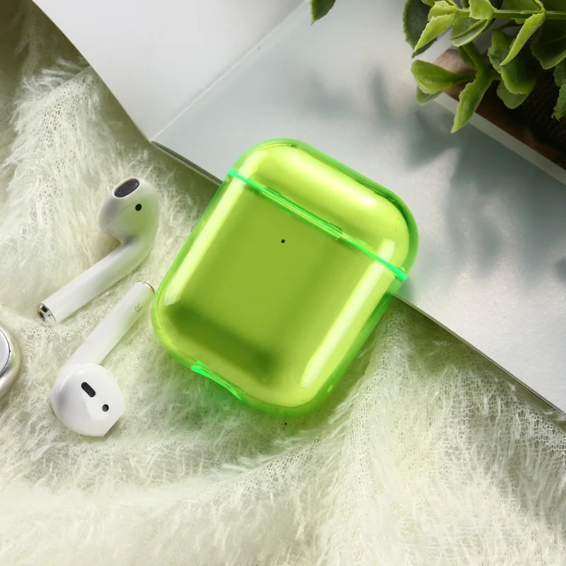 Для AirPods, карамельный цвет, чехол, милый прозрачный чехол, гарнитура для Airpods, тонкий чехол, защита для AirPods, зарядная коробка, Жесткий Чехол