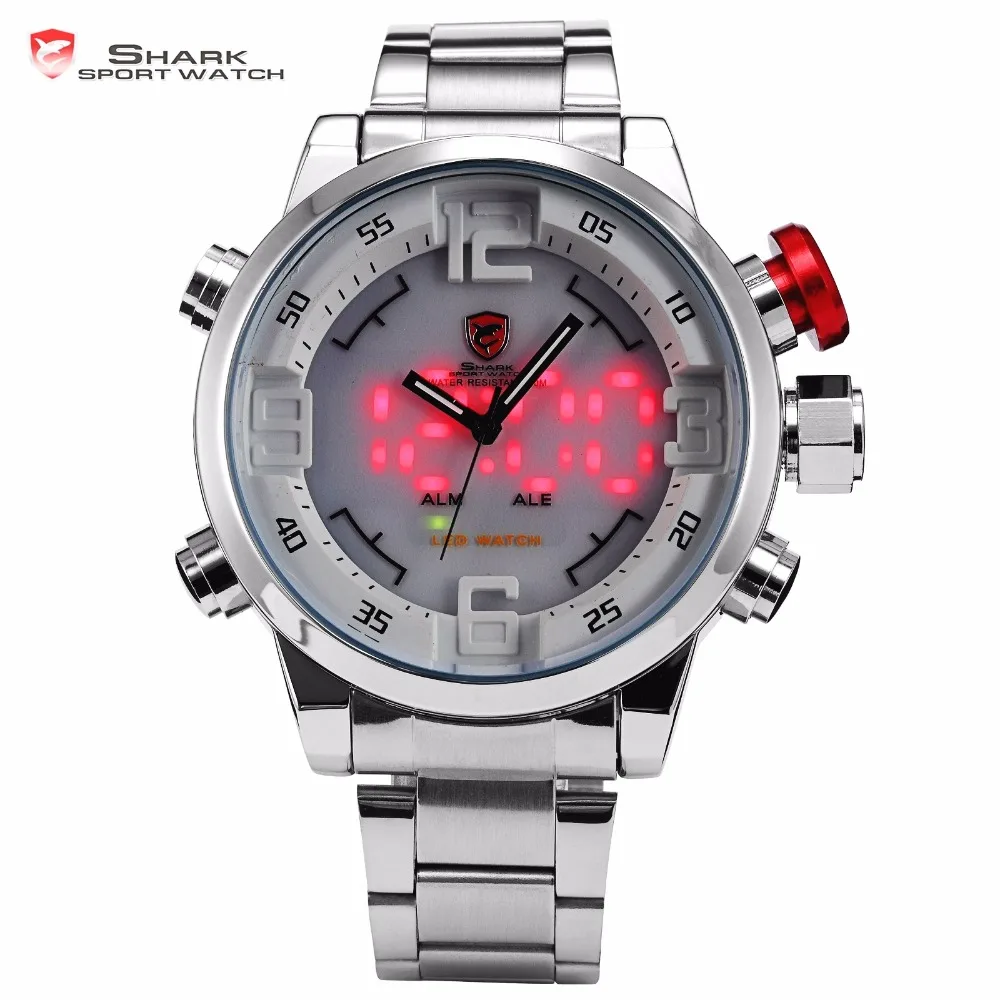 Gulper SHARK Sport Watch Stainless Full Steel Silver Japan Movement