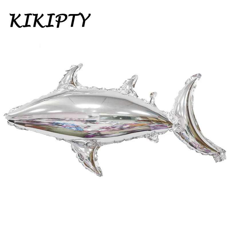 

1pcs 60*37cm Silver Shark Foil Balloon Birthday Party Decoration Marine Fish Animal Balloon Wedding Kids Adult Party supplies