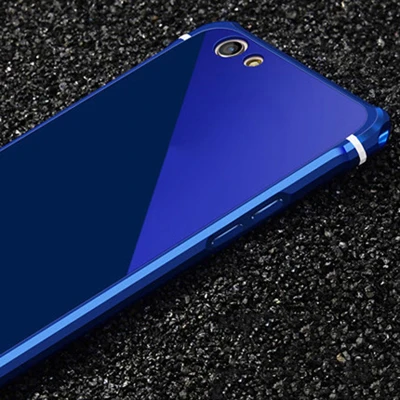 Чехол для Oppo A77 плюс Чехол Capa с жесткой задней панелью металлический бампер Бизнес крышка чехол для телефона для Oppo A 77 плюс A77Plus металлический корпус - Цвет: blue
