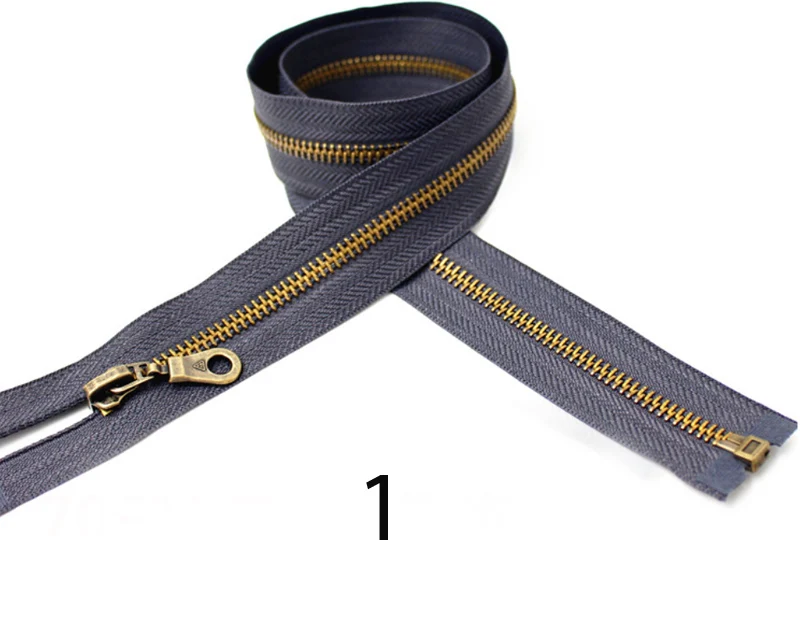 brass zipper applicable for jacket coats 6 color choice bronze color