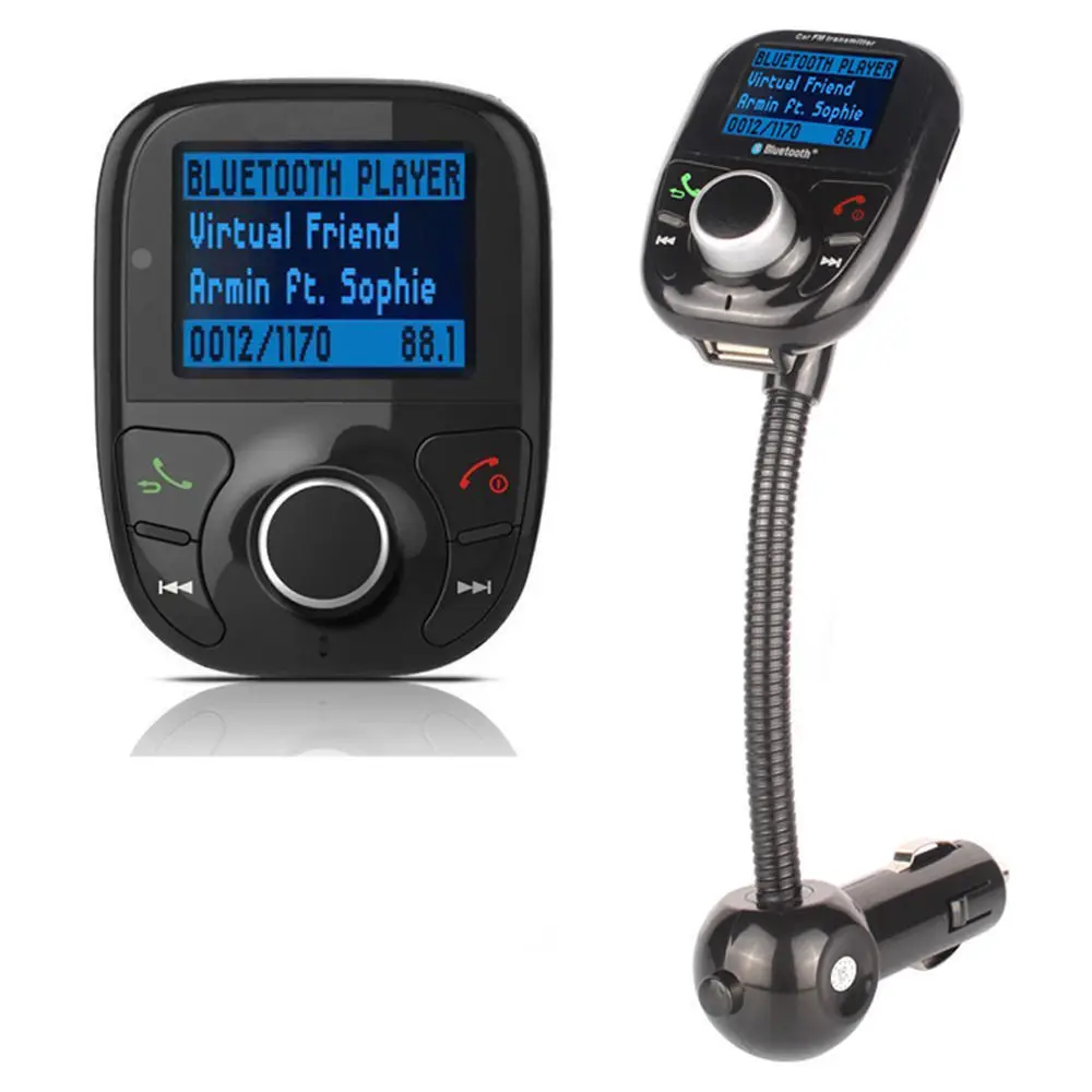 Bluetooth Handsfree FM Transmitter Car Kit MP3 Music Player Radio Adapter with Remote Control For iPhone Samsung LG Smartphone