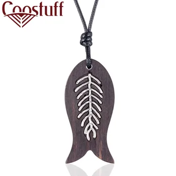 

Vintage Fish Black Sandalwood Women Jewelry Long Necklaces necklaces & pendants women collares mujer choker kolye bijoux femme