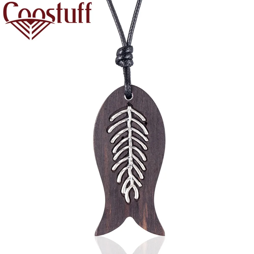 

Vintage Fish Black sandalwood Women Jewelry Long necklaces necklaces & pendants women collares mujer choker kolye bijoux femme