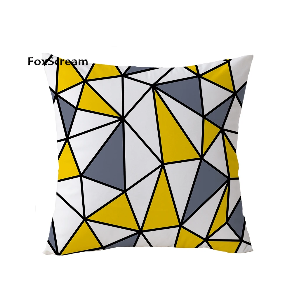Желтые декоративные подушки геометрический чехол для подушек серый геометрический чехол для подушек домашний декор в скандинавском стиле бархатные подушки для дивана