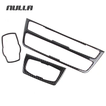 

NULLA Carbon Fiber Headlight Lamp Multimedia Button Switch Cover CD Panel Control Center Frame Sticker for BMW F30 3 Series 2015