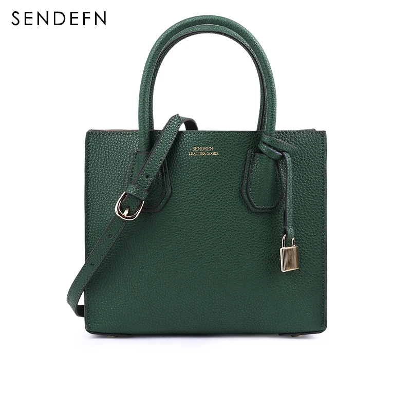 SENDEFN Маленькая женская сумка, брендовая сумка через плечо, модная сумка, женская сумка из спилка, женская сумка на плечо, сумочка с замком 7048-68