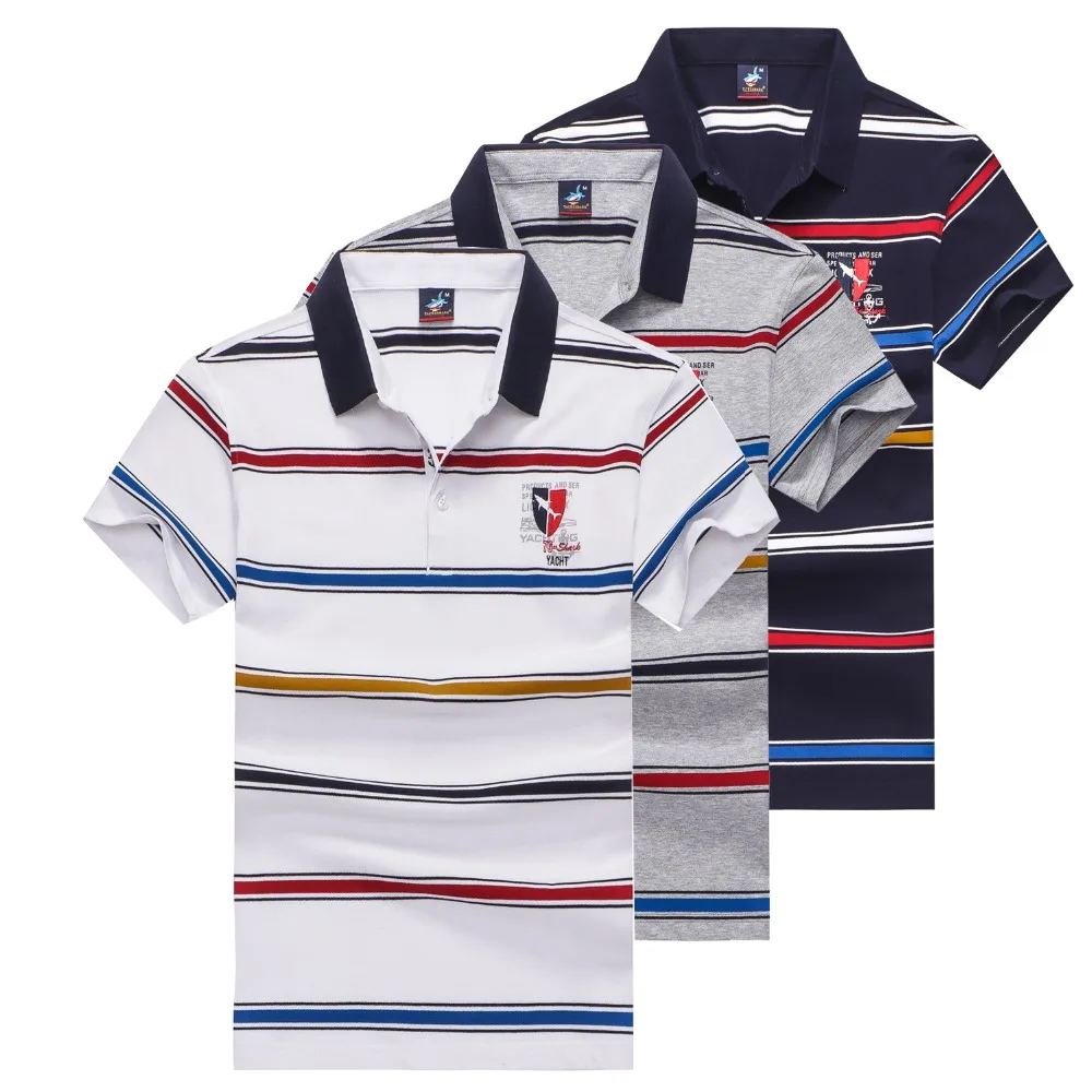 

Tace & Shark brand polo shirt men high quality striped business polo men 2019 Summer tee shirt homme polos shirts para hombre