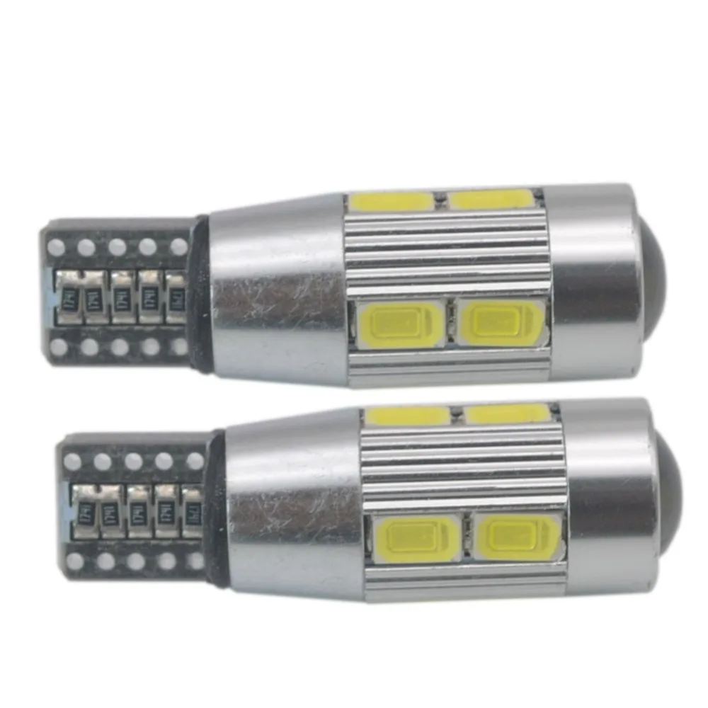 2 шт. авто светодиодный T10 Canbus без ошибок 194 W5W 10 SMD 5630 автомобильный боковой