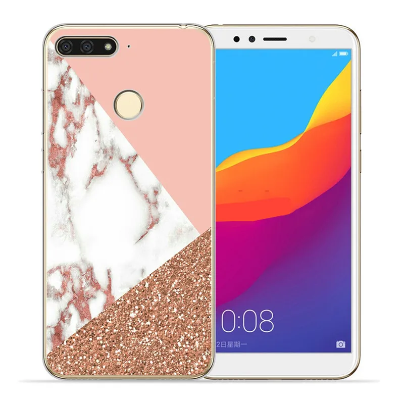 Роскошный цветок мрамор для huawei II Y5 Y6 премьер Nova для детей 2, 3, 4, 3I плюс чехол для телефона чехол Чехол-футляр Capinha узор