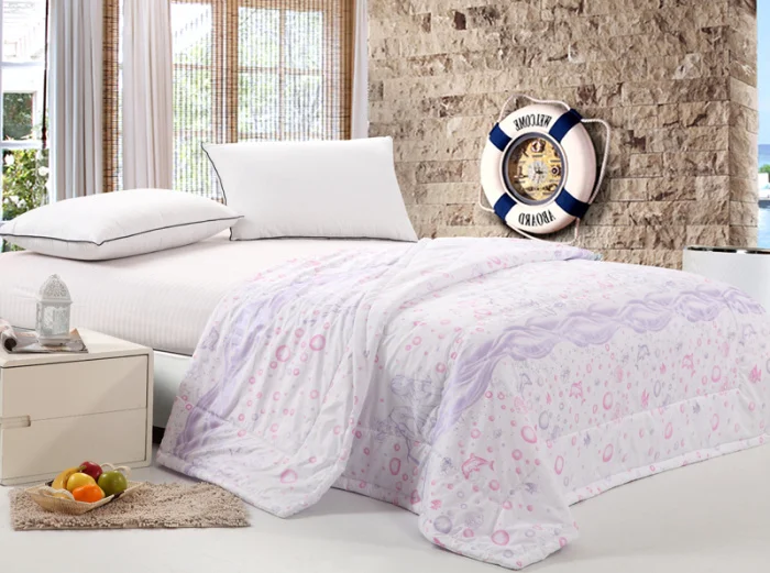 Summer quilts Mermaid legend printing /cool summer bedding set/ full