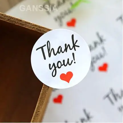 100 шт./лот новые наклейки с печатью серии Thank You круглая дизайнерская Подарочная