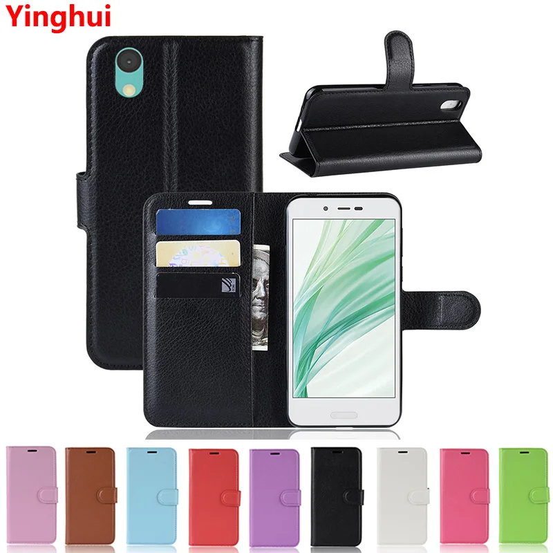

For SHARP Aquos Sense Lite SH-01K Book Style Flip Wallet Leather Pocket Card Holder Case Cover