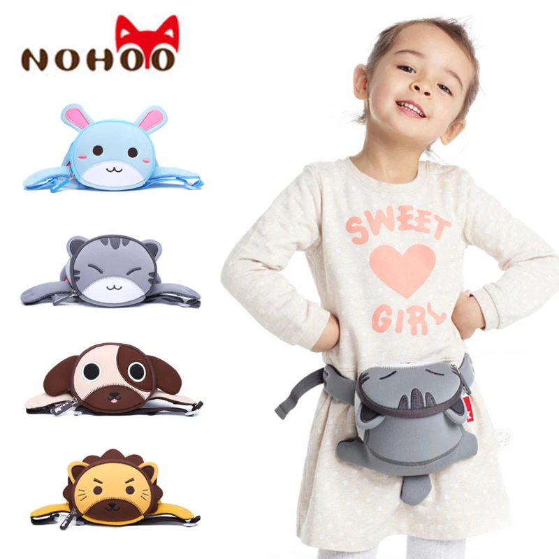 NOHOO 3D водостойкие мультфильм сумки для детей милые животные поясные сумки для малышей повседневные сумки для Kidergarten девочек мальчиков