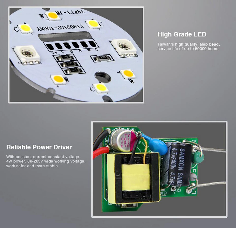 Ми свет 4 W RGB CCT светодиодный Spotlight GU10 MR16 AC 110 V 220 V DC12V 2,4G РФ дистанционного Беспроводной Wi-Fi телефон приложение Управление Светодиодная лампа RGBW лампа