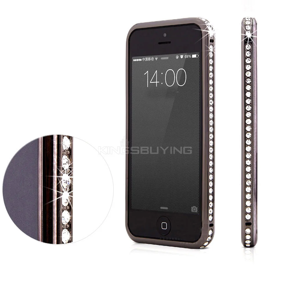 Diamond Crystal Bling Metal Aluminum Bumper Case Cover For Apple iPhone5/5S #1324162 |