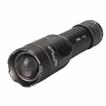 

zoomable Adjustable Focus XML T6 LED Flashlight Torch Lamp + 18650 Battery + Charger + Case linterna Torch waterproof