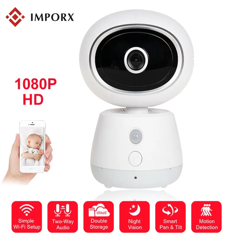 

IMPORX HD 1080P Home Security IP Camera Two Way Audio Wireless APP Mini Camera 2.0MP Night Vision CCTV WiFi Camera Baby Monitor