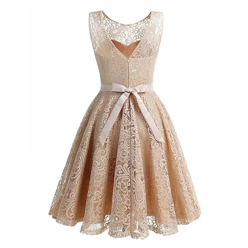 Kostlich Lace Summer Dress Women 2017 Sleeveless Lace Hollow Out Sexy Evening Party Dresses Bet Tunic 50s Hepburn Dress Sundress (14)