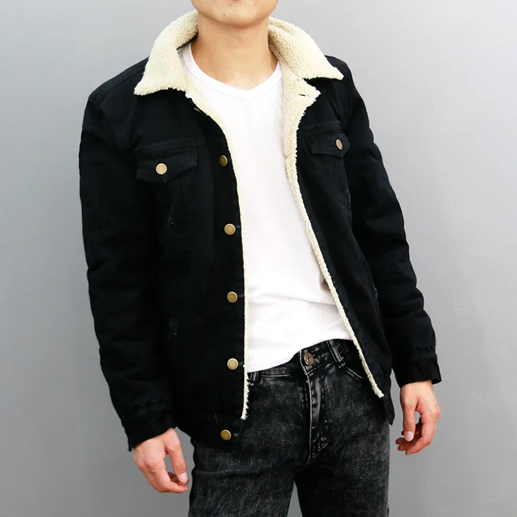 Men's Fleece Lined Winter Warm Coat Denim Jeans Jacket Outwear Parkas Thicken Motorcycle 3Colors Men's Fleece Lined Winter Warm Coat Denim Jeans Jacket Outwear Parkas Thicken Motorcycle 3Colors
