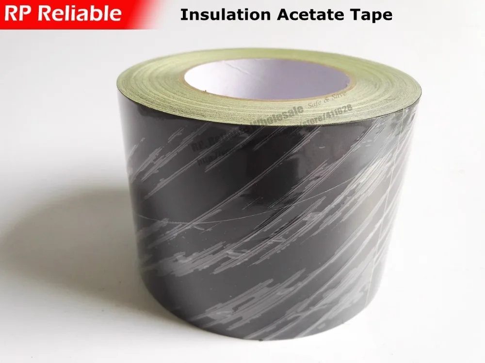 10cm-100mm-30m-isolate-acetate-tape-black-insulation-tape-single-adhesive-hi-temp-withstand-for-motor-transformer-coil