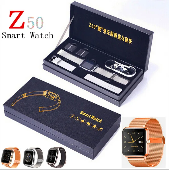 

2016 newest hot sale Z50 Smart Watch with Bluetooth V3.0 2G GSM NFC G-Sensor 0.3MP Camera Pedometer for apple iOS Android phone