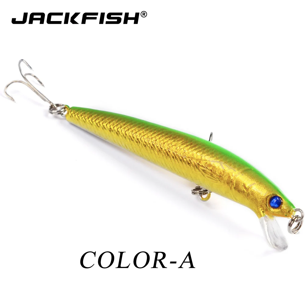 JACKFISH 1 шт. рыболовные приманки 10 цветов для рыбной ловли см 8 г воблеры джиг