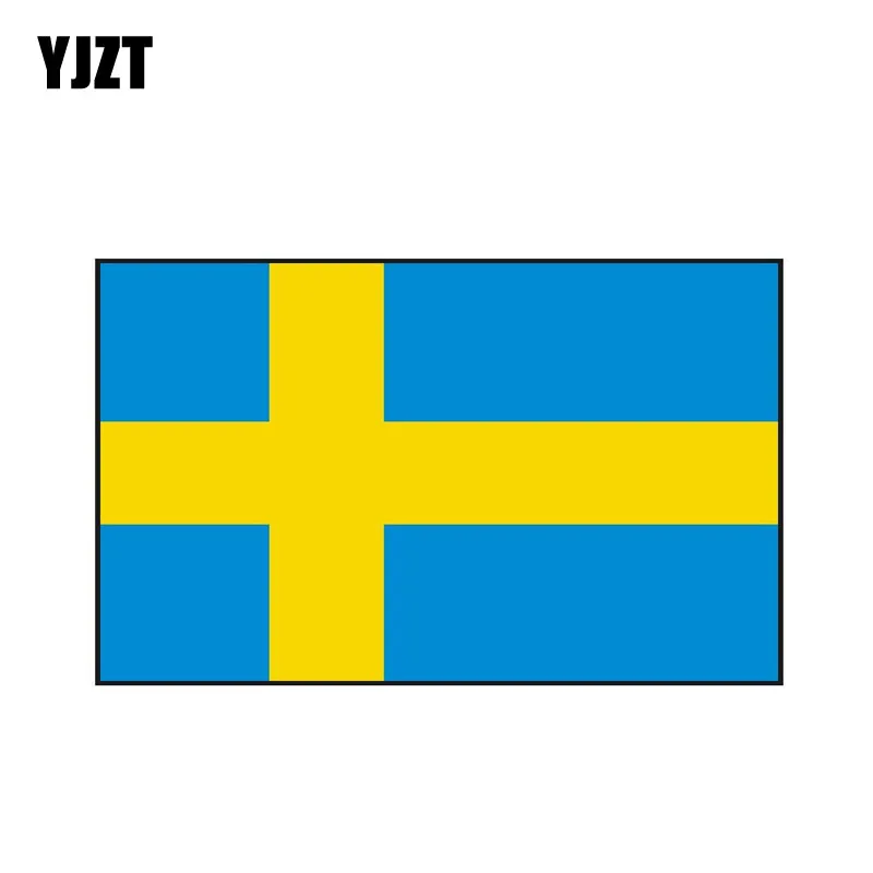 

YJZT 16CM*9.8CM International Decorate SWEDEN Flag Car Sticker Decal PVC Car Styling 6-0456