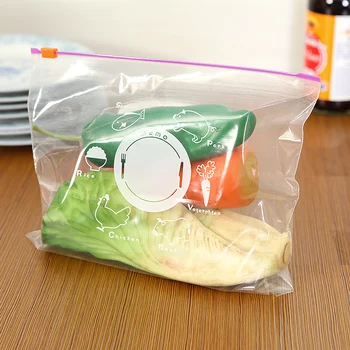 

Reusable Food Bags PVC Pull-type Sealed Food Storage Bag For Vegetable Fruit Storage Freezing Preservation Kitchen Organizer