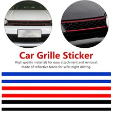 Наклейка на решетку автомобиля, украшенная для Volkswagen Golf 6 7, красные/синие/черные наклейки, светоотражающие наклейки, автозапчасти