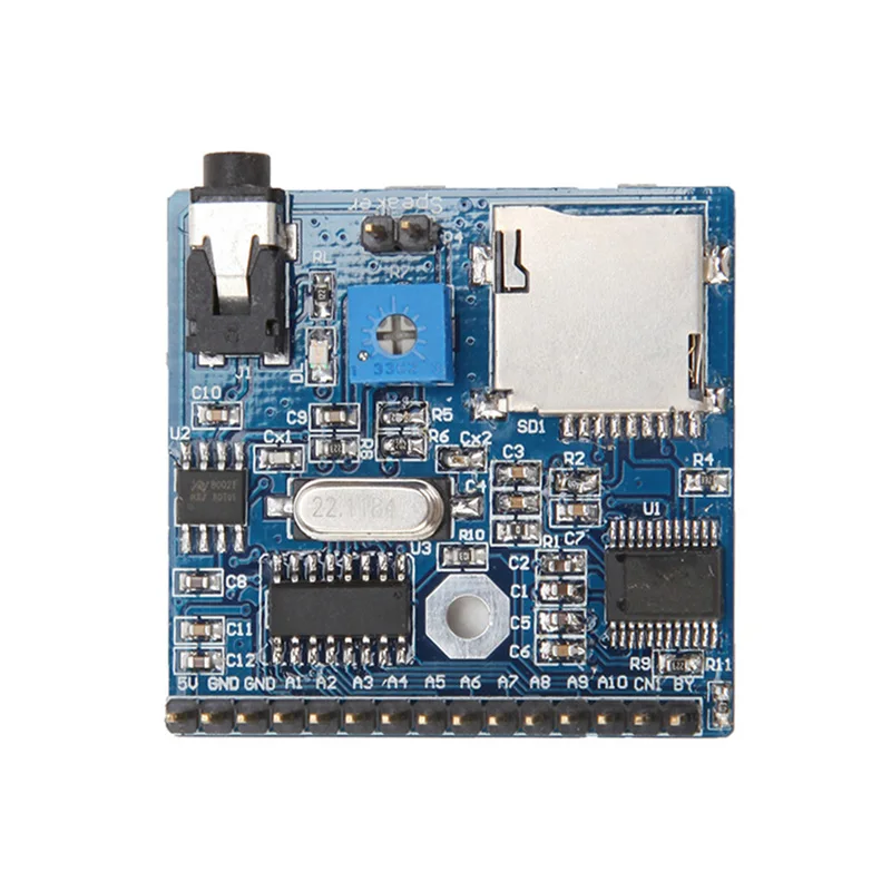 LEORY модуль воспроизведения голоса доска MP3 напоминание для Arduino DC5V 1A MP3 голосовые подсказки Поддержка MP3/WAV 16 ГБ TF карта для DIY