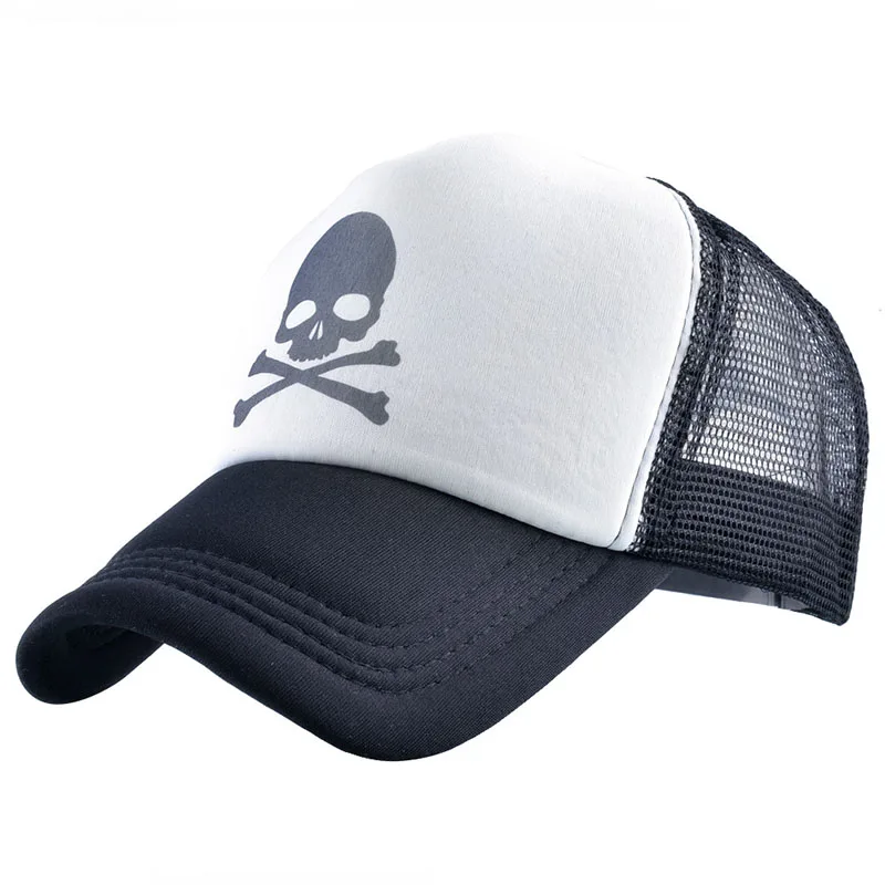 Casquette de baseball en maille imprimé crâne camouflage_voghion.com
