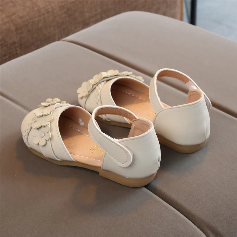 Kids shoes Toddler Infant Kids Baby Girls Flower Woven Floral Princess Shoes Sandals tenis infantil  #4j06 (17)